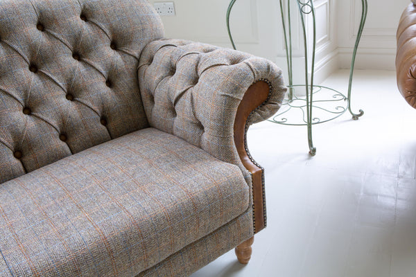 Haworth 3 seater Sofa in Hunting Lodge Tweed with Medium Oak Legs New 2024