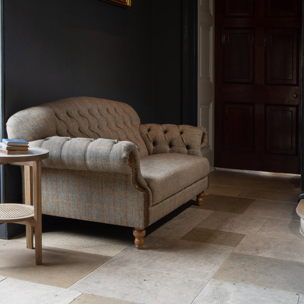 Haworth 2 seater Sofa in Hunting Lodge Tweed with Medium Oak Legs New 2024