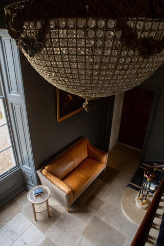 Malone Large 2 Seater HTW & Brown Tan Leather