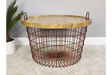 Basket With Wood Lid - 5868