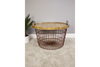 Basket With Wood Lid - 5868
