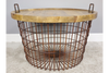 Basket With Wood Lid - 5868