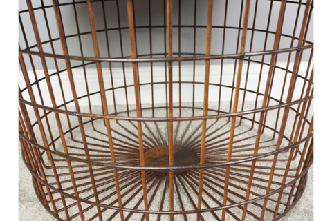 Basket With Wood Lid - 5868