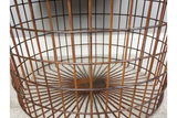 Basket With Wood Lid - 5868