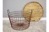 Basket With Wood Lid - 5868