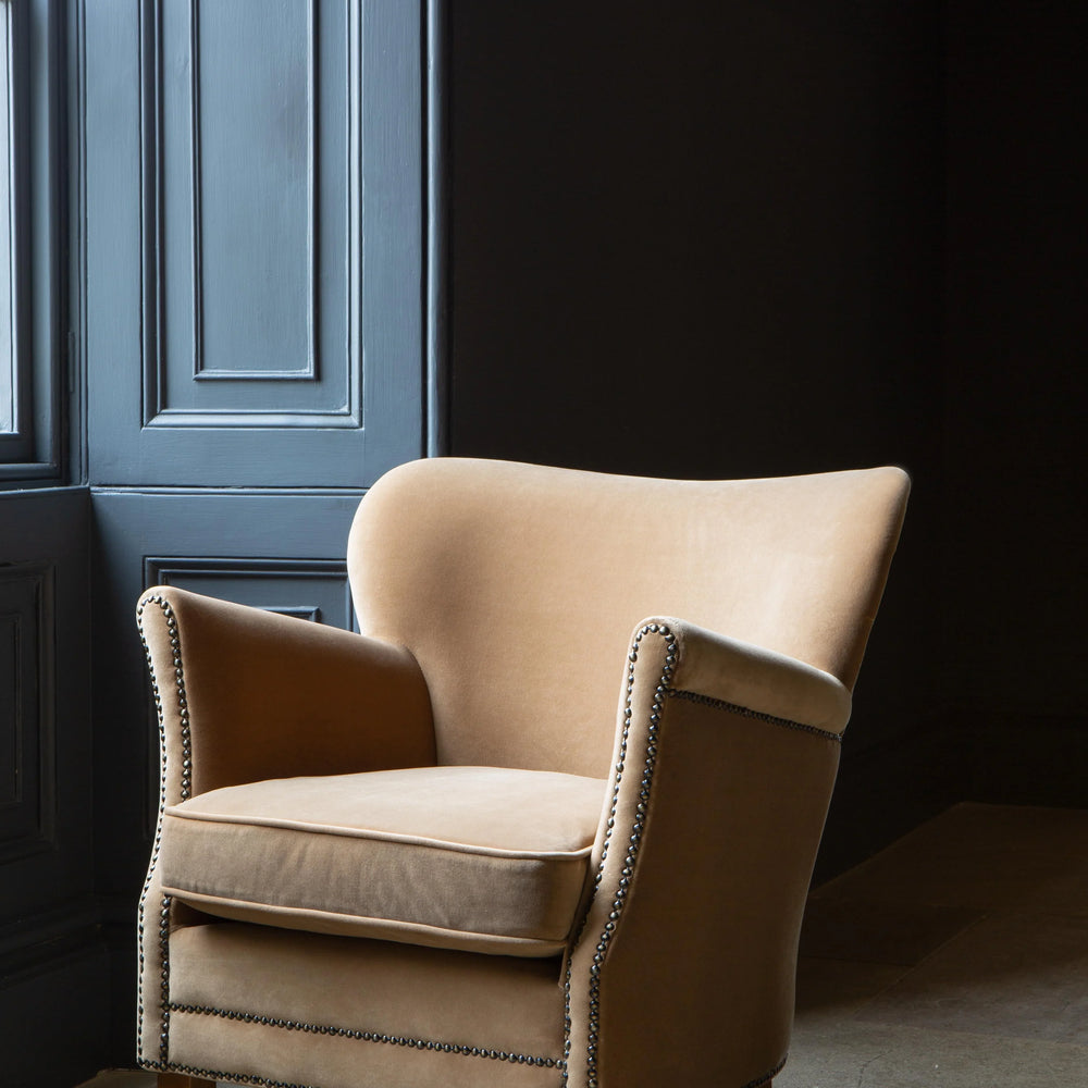 Dean Chair in Butterscotch Velvet Grade Fabric