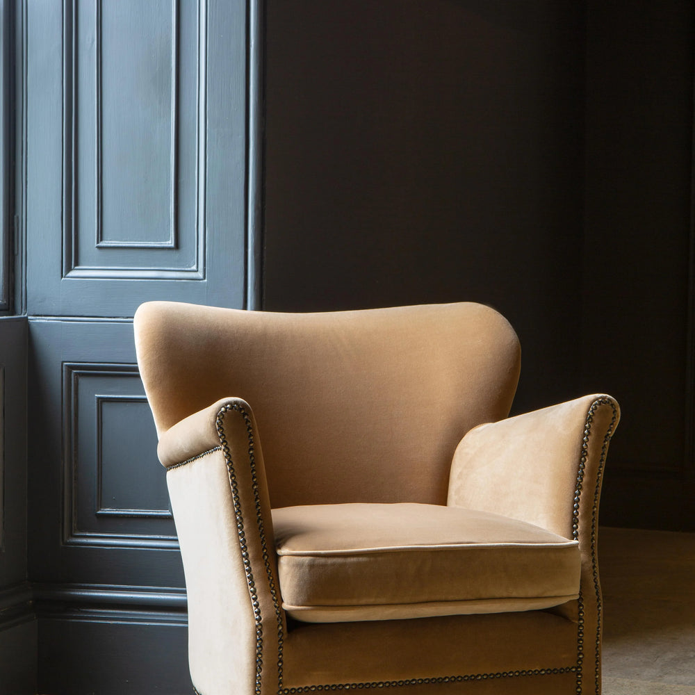 Dean Chair in Butterscotch Velvet Grade Fabric