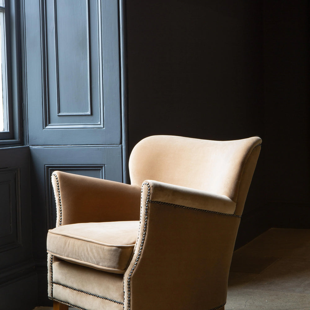 Dean Chair in Butterscotch Velvet Grade Fabric
