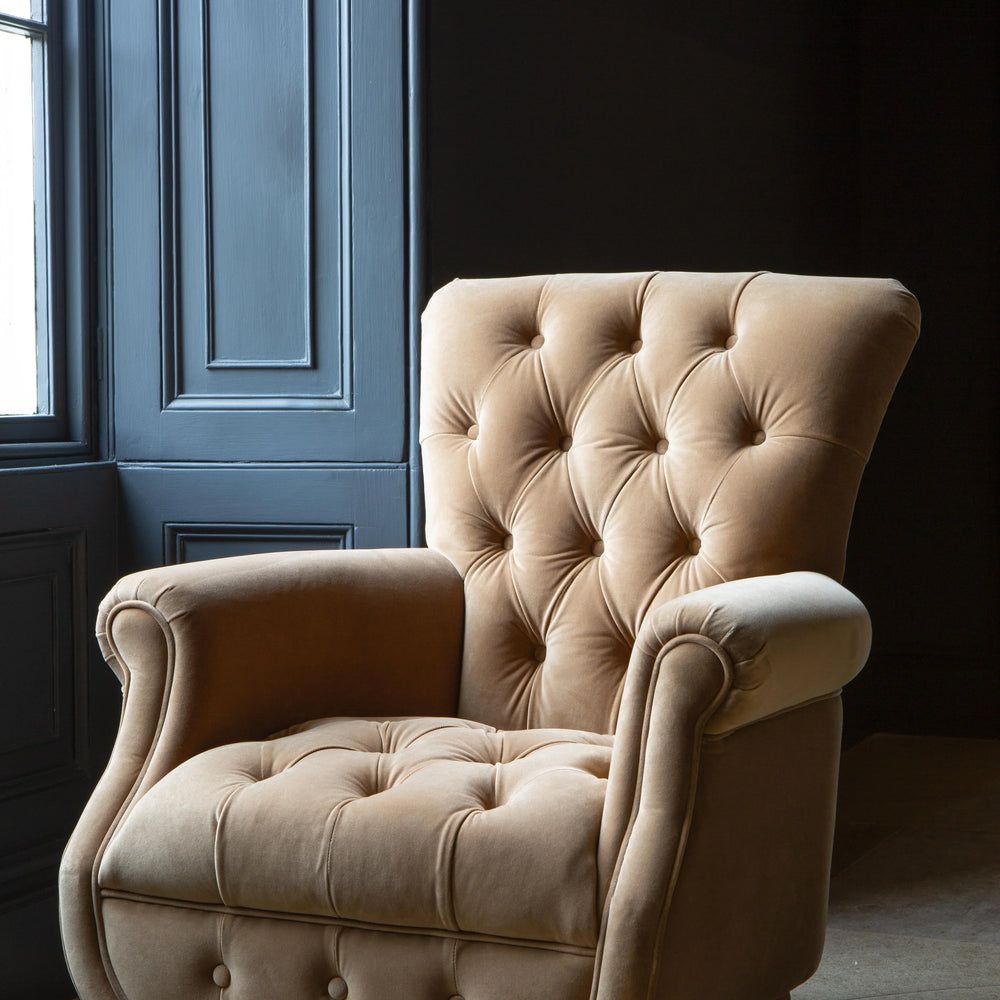 Westminster Armchair in Butterscotch Velvet Grade 1