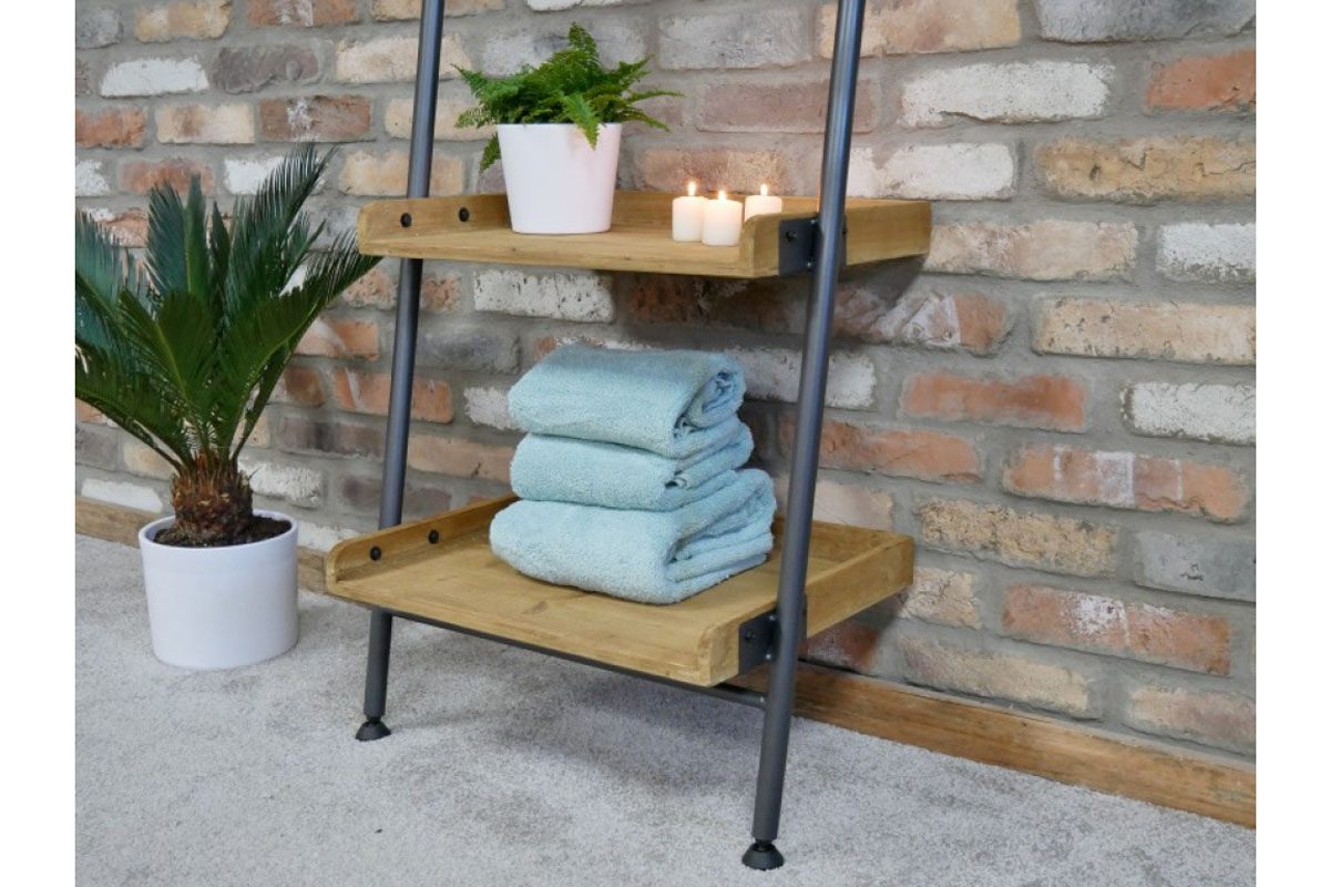 Industrial Shelves & Mirror