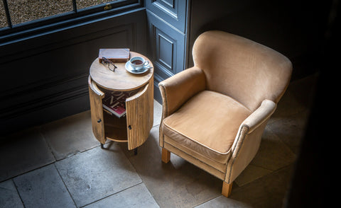 Dean Chair in Butterscotch Velvet Grade Fabric