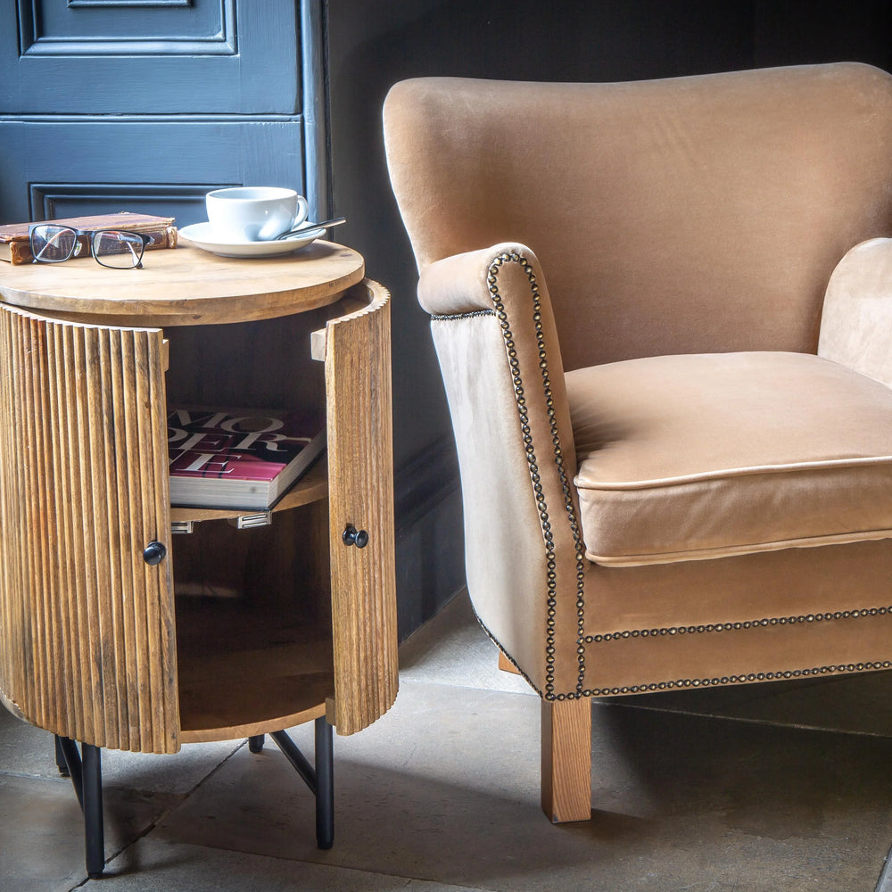 Dean Chair in Butterscotch Velvet Grade Fabric