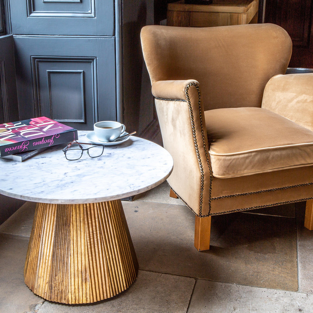 Dean Chair in Butterscotch Velvet Grade Fabric
