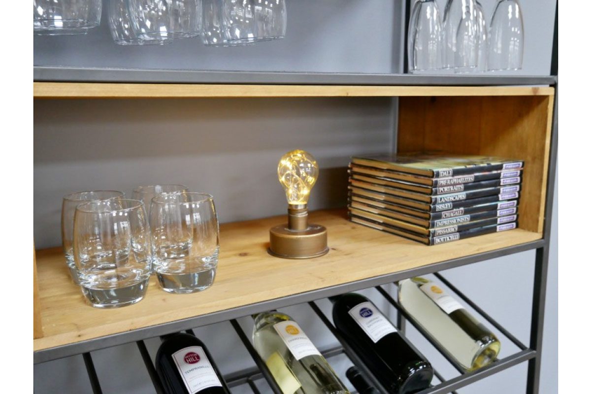 Retro Industrial Wine Cabinet