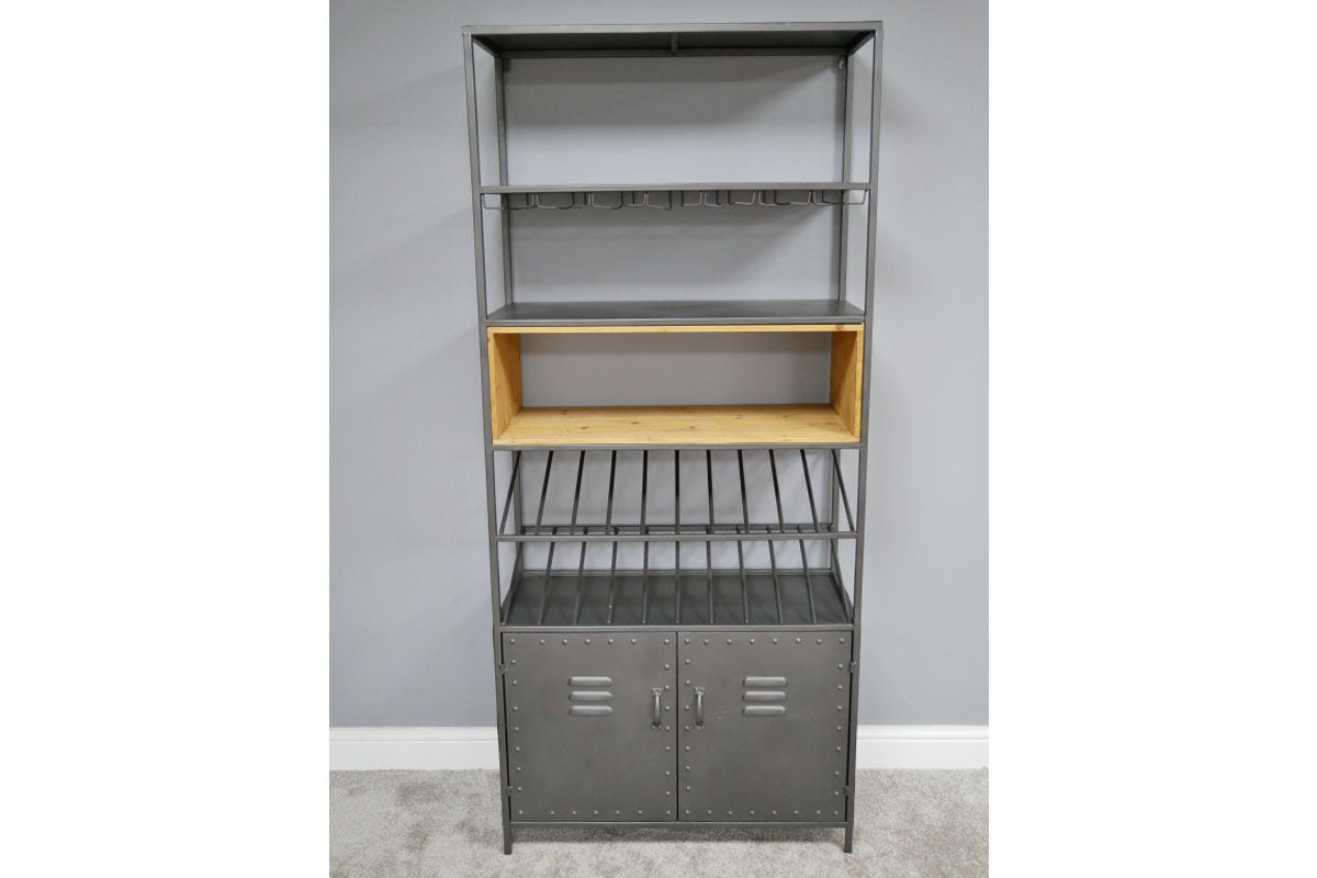 Retro Industrial Wine Cabinet