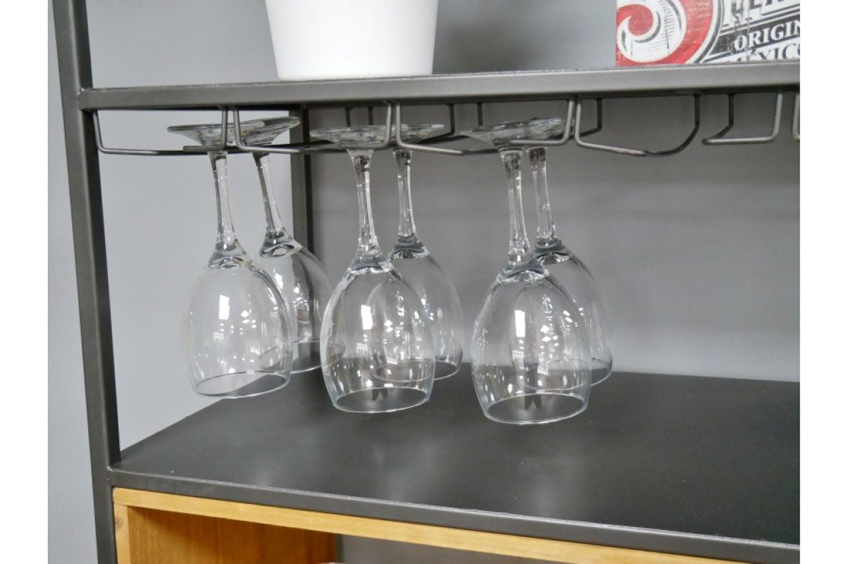 Retro Industrial Wine Cabinet