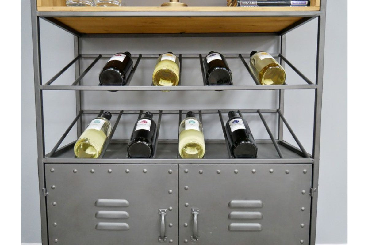 Retro Industrial Wine Cabinet