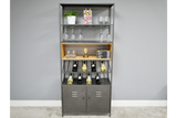 Retro Industrial Wine Cabinet - 5987