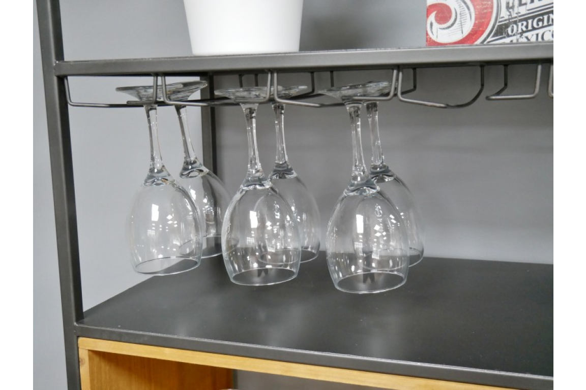 Retro Industrial Wine Cabinet - 5987