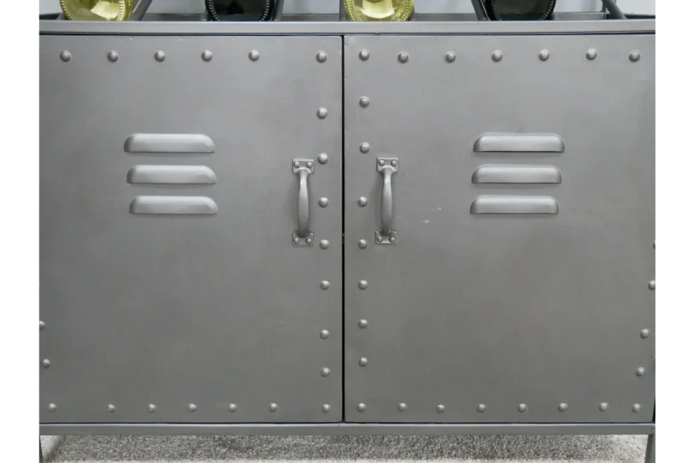 Retro Industrial Wine Cabinet - 5987