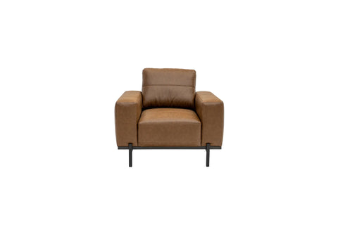 Remi Pu Armchair - Aged Tan