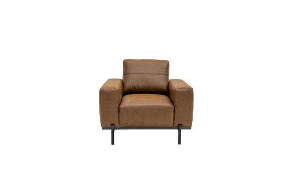 Remi Pu Armchair - Aged Tan