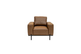 Remi Pu Armchair - Aged Tan