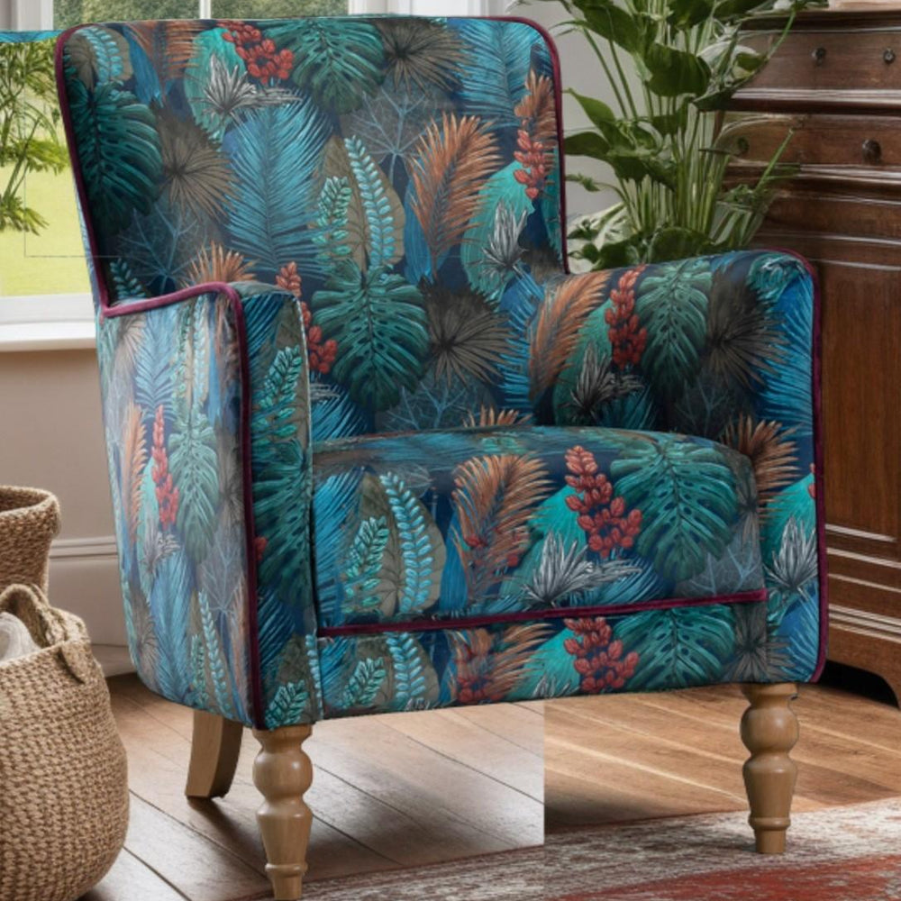 Howden Chair Fast Track - (Tropical Leaf - Kingfisher) - Fast Track