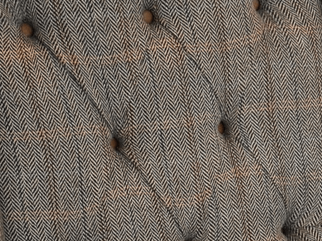 Westminster Armchair in Harrington Tweed (Fellwood Lodge) and Tan leather Trims