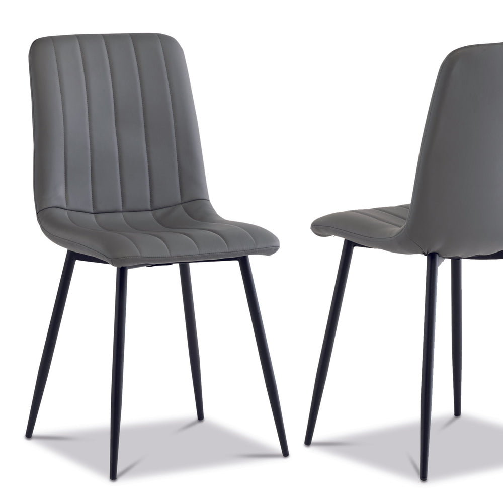 Set of 4 Stylish Grey Dining Chairs for Modern Homes