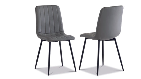 Set of 4 Stylish Grey Dining Chairs for Modern Homes