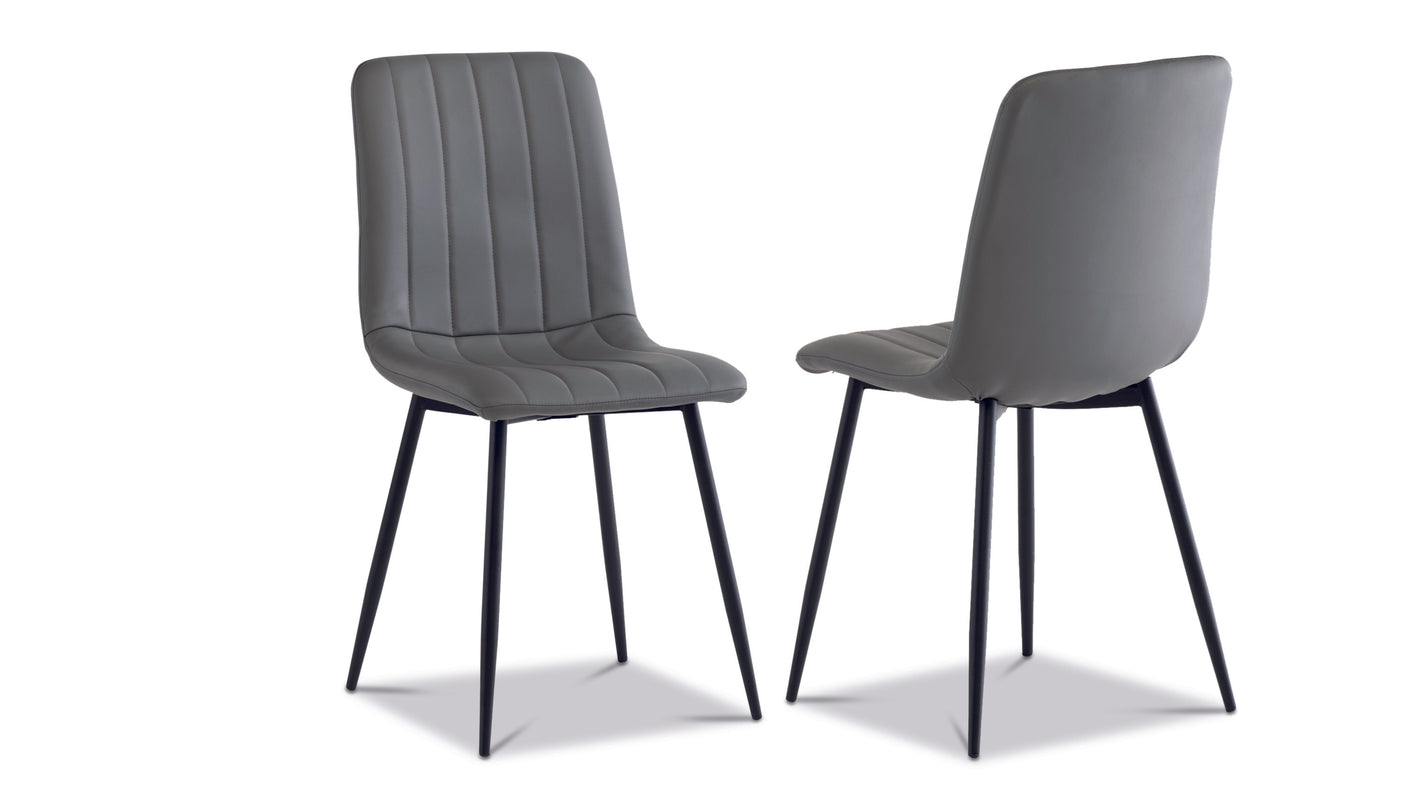 Set of 4 Stylish Grey Dining Chairs for Modern Homes