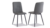 Set of 4 Stylish Grey Dining Chairs for Modern Homes