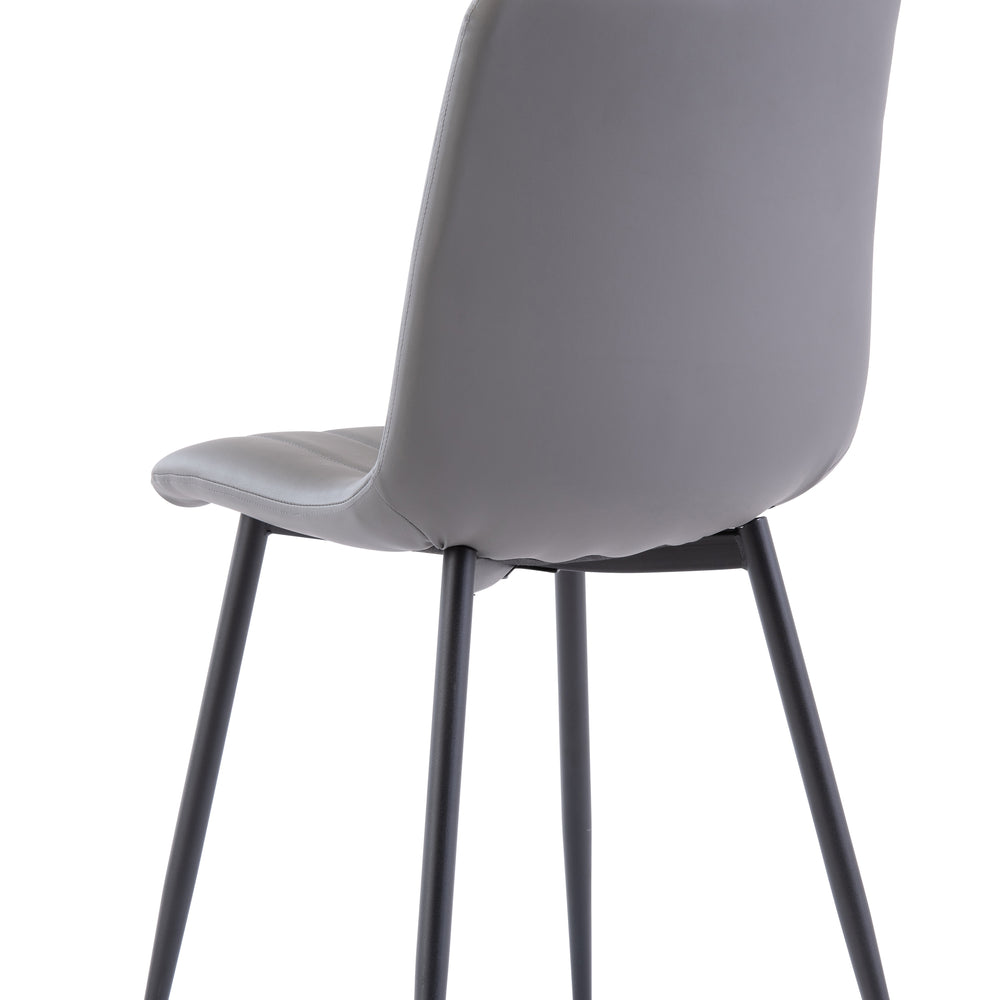 Set of 4 Stylish Grey Dining Chairs for Modern Homes
