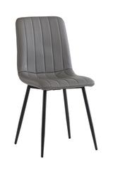 Set of 4 Stylish Grey Dining Chairs for Modern Homes
