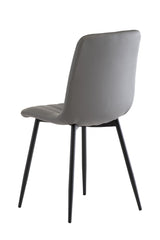 Set of 4 Stylish Grey Dining Chairs for Modern Homes