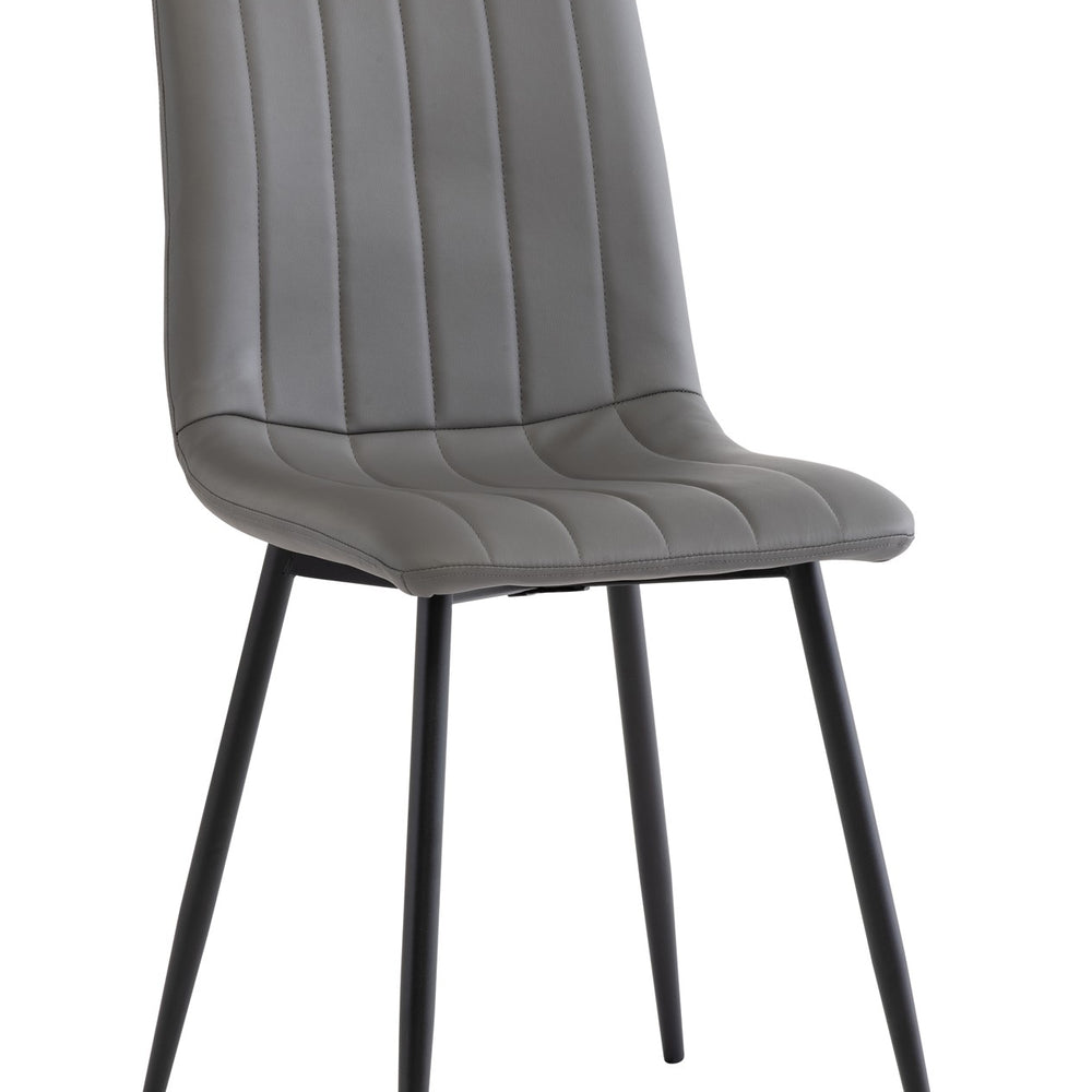 Set of 4 Stylish Grey Dining Chairs for Modern Homes