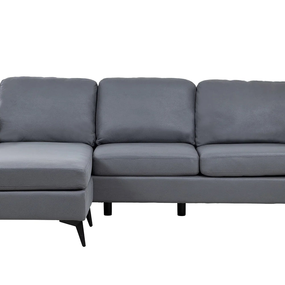 Douglas Corner Sofa-Leather Air-Grey
