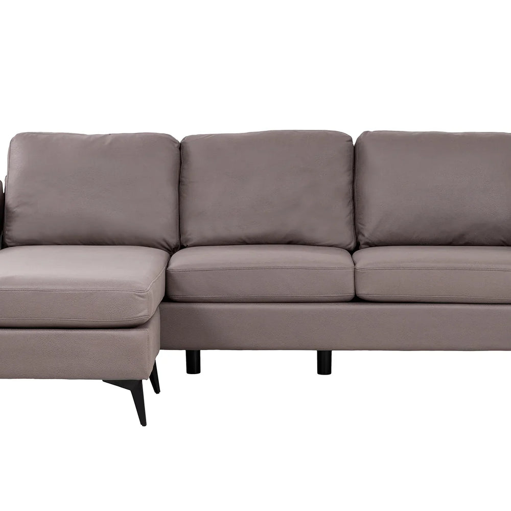 Douglas Corner Sofa-Leather Air-Nutmeg