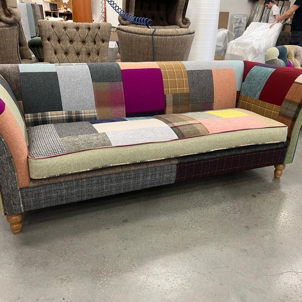 Granby 2 Seater Plain Back Sofa - Patchwork