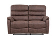 Taylor 2 Seater Recliner-Leather Air-Antique Brown Rub Off