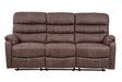 Taylor 3 Seater Recliner-Leather Air-Antique Brown Rub Off