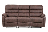 Taylor 3 Seater Recliner-Leather Air-Antique Brown Rub Off