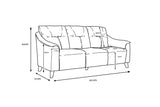 Naples 3 Seater Sofa- Cream