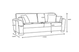 Quebec 3 Seater - Light Grey *special*