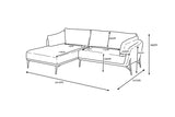 Hilton Corner Sofa Left - Dark Grey *special*