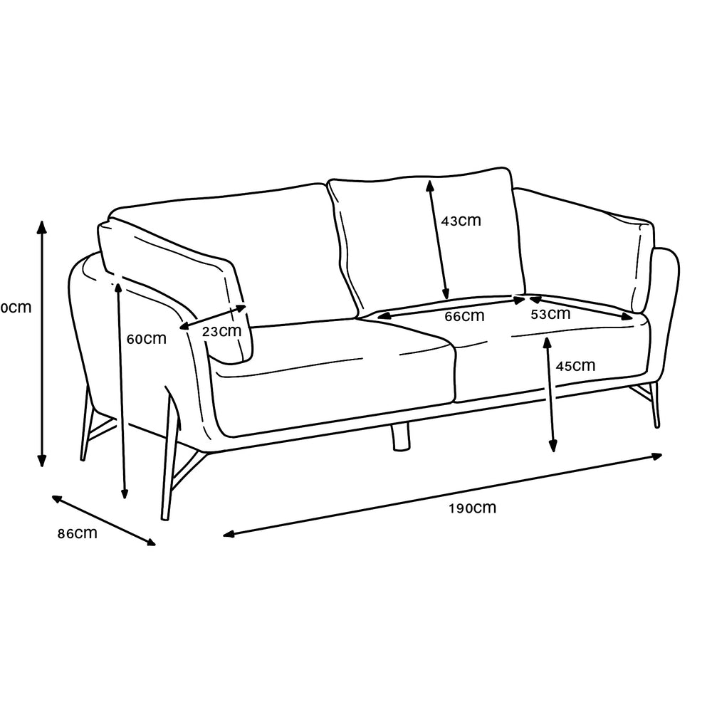 Hilton 2 Seater Sofa - Light Grey *special*