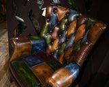 Bowes (Hexham) Rub-Off Leather Patchwork Armchair