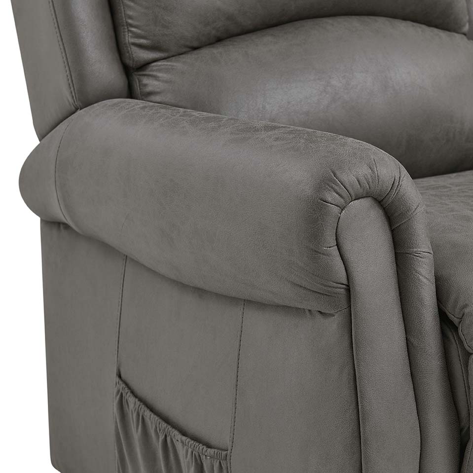 Willis Dual Motor Lift & Tilt Recliner Chair-Antique Grey Rub Off