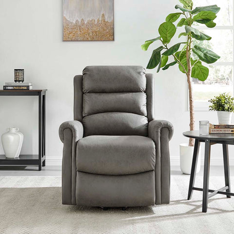 Willis Dual Motor Lift & Tilt Recliner Chair-Antique Grey Rub Off